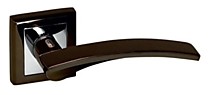 А-232 Черный никель/хром. Ручка межкомнатная квадратное основание (1компл=2шт). PALIDORE